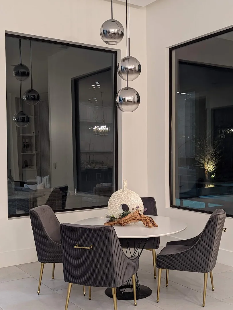 Contemporary dinette table setup for home staging in Las Vegas